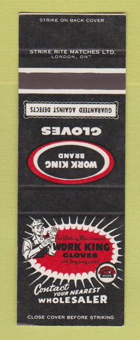 Matchbook Cover - Work King Gloves Canada SAMPLE