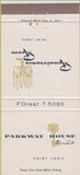 Matchbook Cover - Parkway House Saint Louis MO 30 Strike