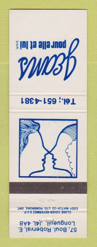 Matchbook Cover - Jeans Pour Elle Et Lui Longueuil QC