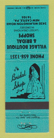 Matchbook Cover - Village Boutique & Bridal Shop New Castle PA