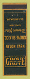 Matchbook Cover - Grove Nylon Yarn Scranton PA
