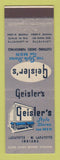 Matchbook Cover - Geisler's Men's Clothes Lafayette IN