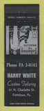 Matchbook Cover - Harry White Tailor Clothes Pottstown PA