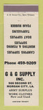 Matchbook Cover - G&G Supply Sporting Goods Army Surplus Morgan City LA