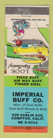 Matchbook Cover - Imperial Buff Wheels Belts Sisal Compton CA