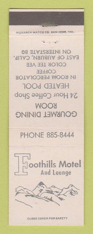 Matchbook Cover - Foothills Motel  Auburn CA