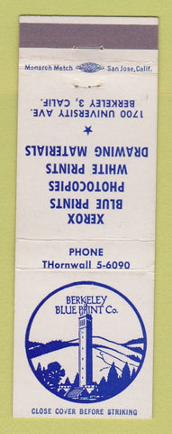 Matchbook Cover - Berkeley Blue Print Company CA