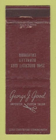 Matchbook Cover - George Good Tailor Berkeley CA