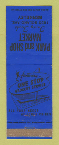 Matchbook Cover - Park and Shop Market Grocery Berkeley CA