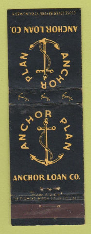 Matchbook Cover - Anchor Loan Plan Los Angeles San Francisco CA WEAR