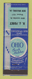 Matchbook Cover - Ohio Book Matches HJ Foret New Orleans LA