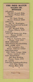 Matchbook Cover - Ohio Book Matches HJ Foret New Orleans LA