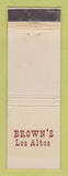 Matchbook Cover - Brown's Los Altos CA WEAR