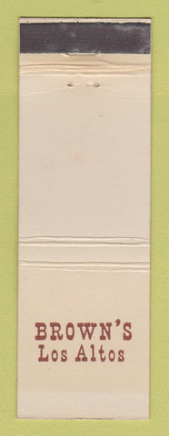 Matchbook Cover - Brown's Los Altos CA WEAR