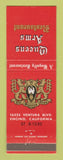 Matchbook Cover - Queens Arms Restaurant Encino CA