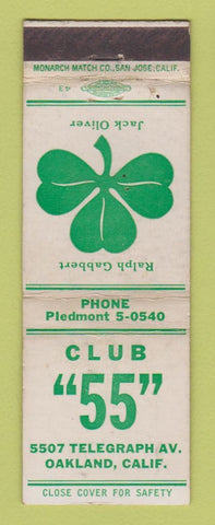Matchbook Cover - Club 55 Oakland CA WEAR