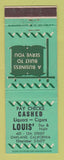Matchbook Cover - Louis' Liquor Cigars Oakland CA