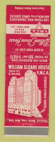 Matchbook Cover - William Sloane House YMCA New York City