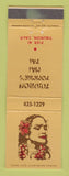 Matchbook Cover - Tiburon Tommie's Mai Tai girlie CA