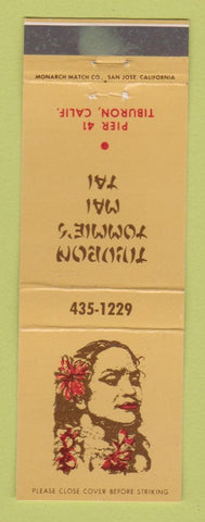 Matchbook Cover - Tiburon Tommie's Mai Tai girlie CA