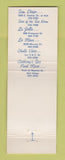 Matchbook Cover - Anthony's Fish Grottos San Diego Chula Vista La Jolla CA
