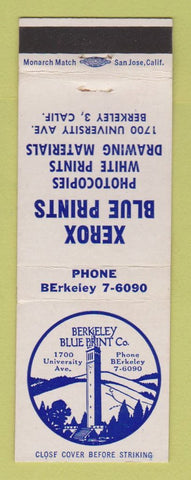 Matchbook Cover - Berkeley Blue Print Company CA