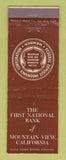 Matchbook Cover - First National Bank Mountain View CA