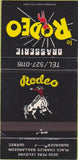 Matchbook Cover - Le Rodeo Brasserie cowboy Duberger QC 30 Strike