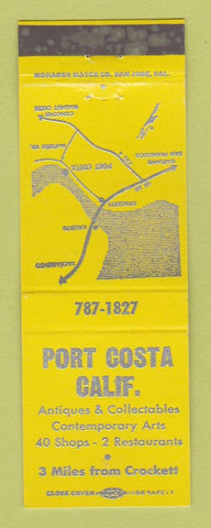 Matchbook Cover - Port Costa CA Commerce YELLOW WEAR