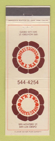Matchbook Cover - Ark Two Coffee San Luis Obispo CA