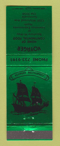 Matchbook Cover - Voyager Restaurant Sunnyvale CA
