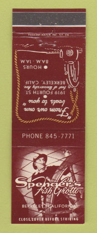 Matchbook Cover - Spenger's Fish Grotto Berkeley CA