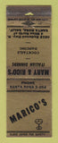 Matchbook Cover - Marico's Italian Restaurant Santa Rosa CA POOR STRIKER