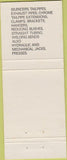 Matchbook Cover - Bosai Exaust for cars Durban South Africa 30 Strike