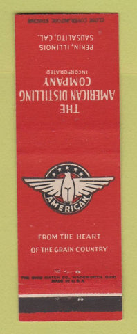 Matchbook Cover - American Distilling Company Pekin IL Sausalito CA