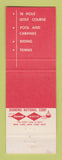 Matchbook Cover - Ojai Valley Inn Country Club CA