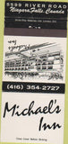 Matchbook Cover - Michael's Inn Niagara Falls ON 30 Strike