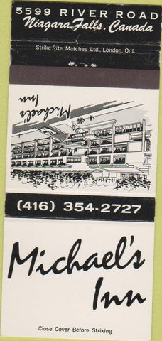 Matchbook Cover - Michael's Inn Niagara Falls ON 30 Strike
