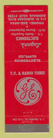 Matchbook Cover - Logan's Electronics GE Glendale CA
