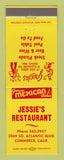 Matchbook Cover - Jessie's Restaurant Commerce CA Mexican