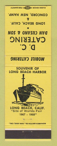 Matchbook Cover - DC Catering Long Beach CA Concord NH