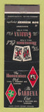 Matchbook Cover - Horseshoe Club Gardena CA cards poker