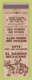 Matchbook Cover - El Rancho Mexicano Restaurant Mexican Gilroy CA
