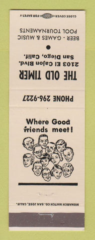Matchbook Cover - The Old Timer Bar billiards San Diego CA