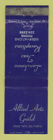 Matchbook Cover - Allied Arts Guild Menlo Park CA WEAR