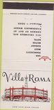 Matchbook Cover - Villa Roma San Francisco CA 30 Strike