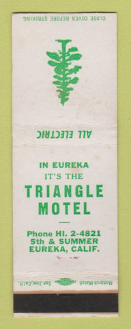 Matchbook Cover - Triangle Motel Eureka CA WORN