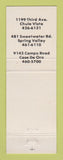 Matchbook Cover - Casa Don Diego Mexican Restaurant Chula Vista Casa De Oro CA