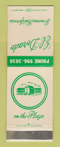 Matchbook Cover - El Dorado Sonoma CA