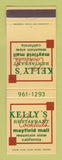 Matchbook Cover - Kelly's Restaurant Mountain View CA